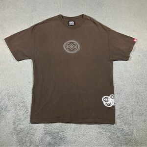 Y2k Brown MauiBuilt Skate Shirt Size XL Men’s Crazy Graphic Print #624